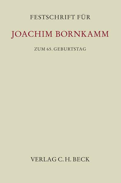 Festschrift für Joachim Bornkamm zum 65.Geburtstag