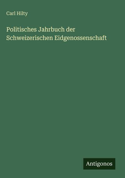 Politisches Jahrbuch der Schweizerischen Eidgenossenschaft
