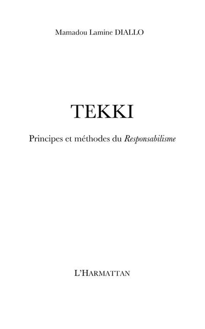 Tekki principes et methodes du responsabilisme