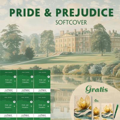 Pride and Prejudice / Stolz und Vorurteil - Softcover (6 Bücher + Audio-Online + exklusive Extras) - Frank-Lesemethode, m. 6 Audio, m. 6 Audio, 6 Teile