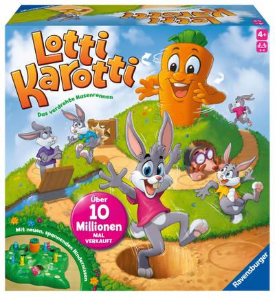 Ravensburger Kinderspiele 22343 - Lotti Karotti - Wettlaufspiel für 2 bis 4 Spieler ab 4 Jahren