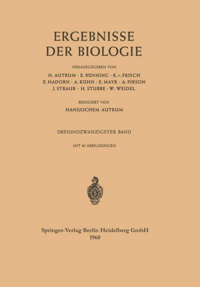 Ergebnisse der Biologie