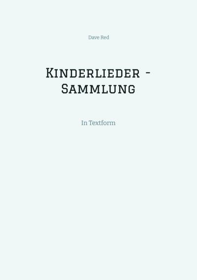 Kinderlieder - Sammlung