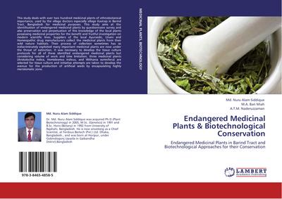 Endangered Medicinal Plants & Biotechnological Conservation