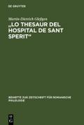 ’Lo Thesaur del Hospital de Sant Sperit̵