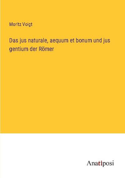 Das jus naturale, aequum et bonum und jus gentium der Römer