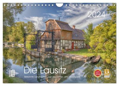 Die Lausitz - Landmarken der Nieder- und Oberlausitz (Wandkalender 2024 DIN A4 quer), CALVENDO Monatskalender