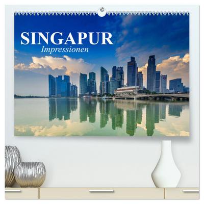 Singapur. Impressionen (hochwertiger Premium Wandkalender 2024 DIN A2 quer), Kunstdruck in Hochglanz