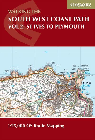 South West Coast Path Map Booklet - Vol 2: St Ives to Plymouth