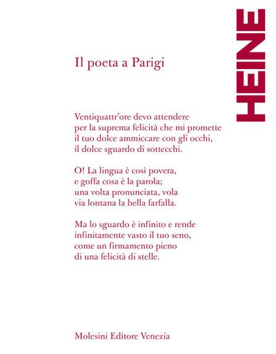 Heine, H: Poeta a Parigi. Poesie scelte 1832- 1856