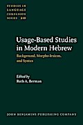 Usage-Based Studies in Modern Hebrew