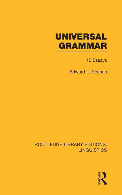 Universal Grammar (RLE Linguistics A