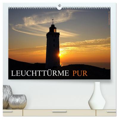 Leuchttürme PUR (hochwertiger Premium Wandkalender 2024 DIN A2 quer), Kunstdruck in Hochglanz