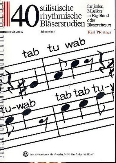 40 stilistische Bläserstudienfür Instrumente in B