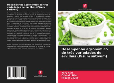 Desempenho agronómico de três variedades de ervilhas (Pisum sativum)