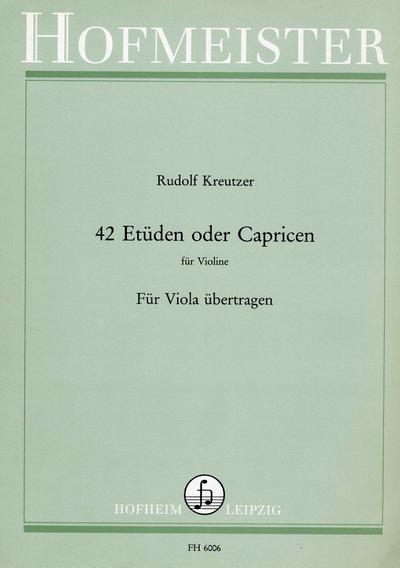 42 Etüden oder Capricen für Violine, für Viola übertragen