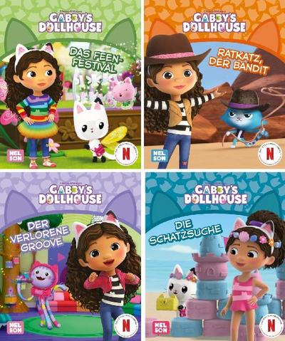 Nelson Mini-Bücher: 4er Gabby’s Dollhouse 5-8