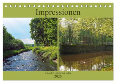 Impressionen - Gütersloh entlang der Dalke (Tischkalender 2026 DIN A5 quer), CALVENDO Monatskalender