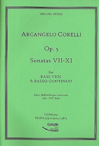 Sonaten op.5 Band 1 (Nr.7-11)für Viola da gamba und Bc