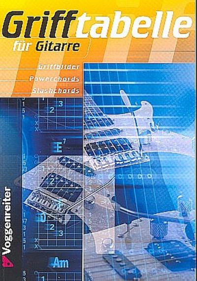 Grifftabelle für Gitarre