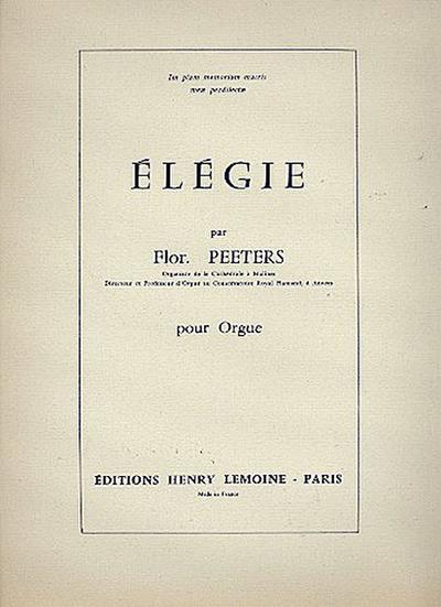 Elegie pour orgueim piam memoriam matris meae