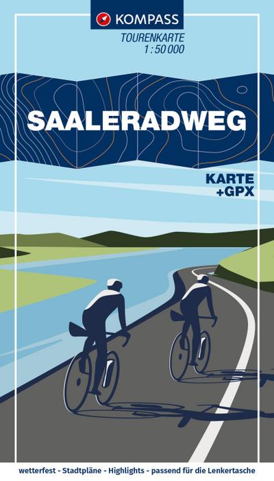 KOMPASS Fahrrad-Tourenkarte Saaleradweg - Von Münchberg nach Schönebeck (Elbe) 1:50.000 