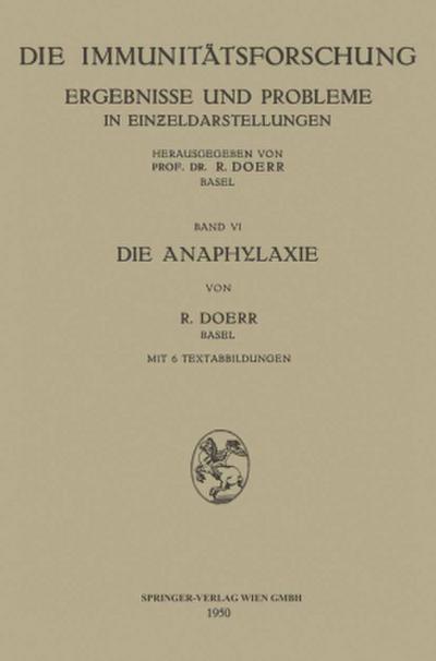 Die Anaphylaxie