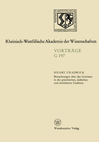 Betrachtungen über das Gewissen in der griechischen, jüdischen und christlichen Tradition