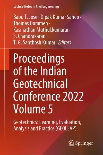 Proceedings of the Indian Geotechnical Conference 2022 Volume 5