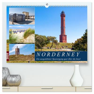 Norderney Spaziergang (hochwertiger Premium Wandkalender 2025 DIN A2 quer), Kunstdruck in Hochglanz