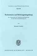 Hochschulen und Reformgesetzgebung.