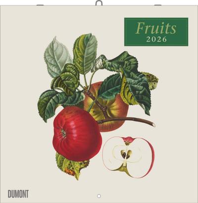 Fruits 2026 - Broschürenkalender - mit historischen Abbildungen alter Obstsorten von Pierre Antoine Poiteau ¿ Format 30 x 30 cm
