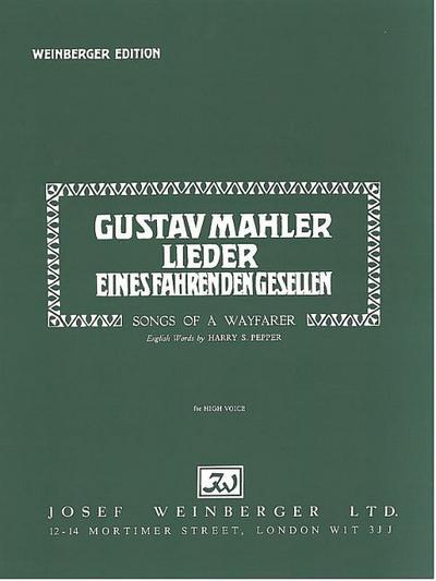 Lieder eines fahrenden Gesellenfür hohe Singstimme und Klavier