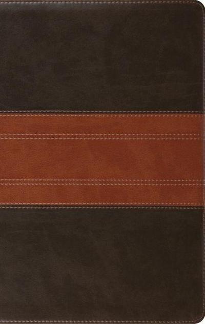 ESV Giant Print Personal Size Bible, Red Letter, Thumb Indexed (Trutone, Forest/Tan, Trail Design)