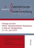 Vorträge auf dem XXXIV. Namenkundlichen Symposium 
