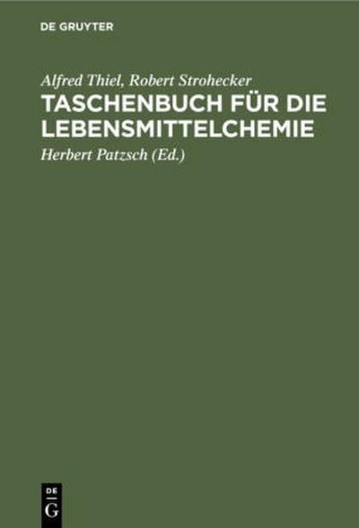 Taschenbuch für die Lebensmittelchemie