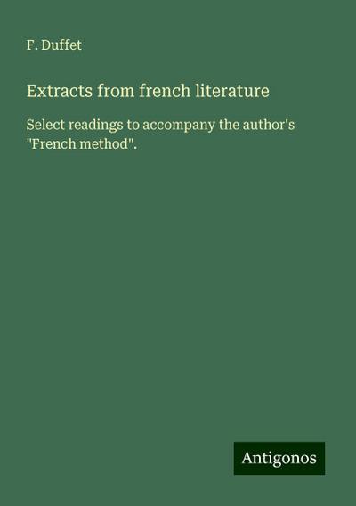 Extracts from french literature