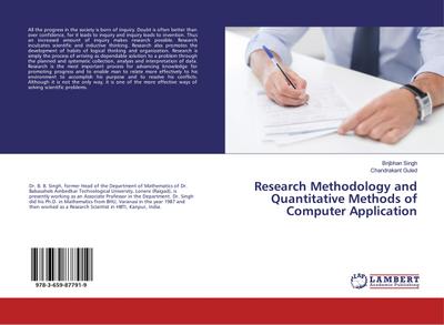 Research Methodology and Quantitative Methods of Computer Application