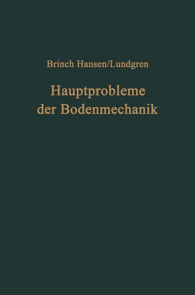 Hauptprobleme der Bodenmechanik