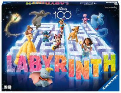 Ravensburger 27460 - Disney 100 Labyrinth - Der Familienspiel-Klassiker für 2-4 Spieler ab 7 Jahren mit den beliebtesten Disney Charakteren