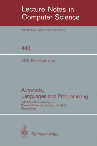Automata, Languages and Programming