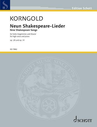 Neun Shakespeare-Lieder