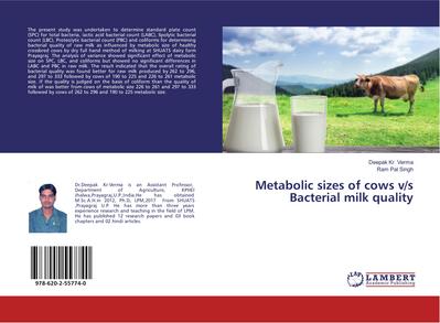 Metabolic sizes of cows v/s Bacterial milk quality