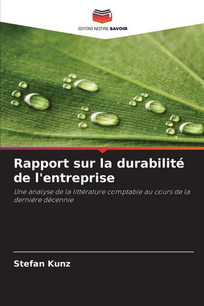 Rapport sur la durabilité de l’entreprise