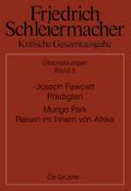 Joseph Fawcett, Predigten Mungo Park, Reisen im Innern von Afrika