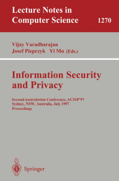 Information Security and Privacy