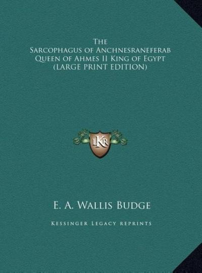 The Sarcophagus of Anchnesraneferab Queen of Ahmes II King of Egypt (LARGE PRINT EDITION)