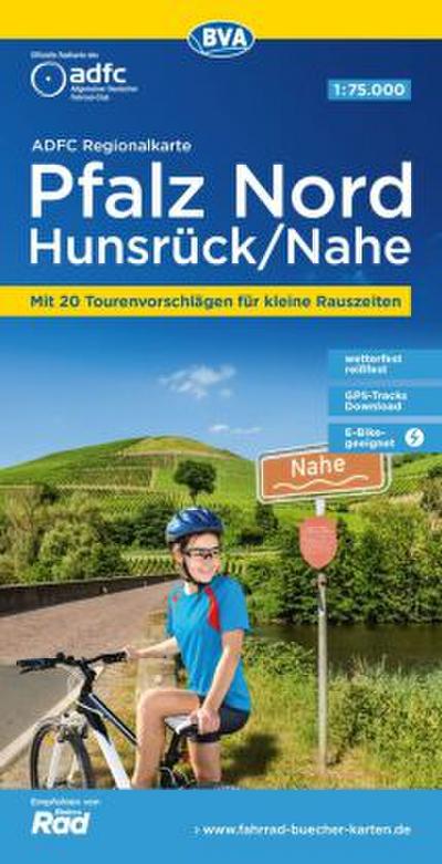 BVA ADFC Regionalkarte Pfalz Nord/ Hunsrück/ Nahe 1:75.000