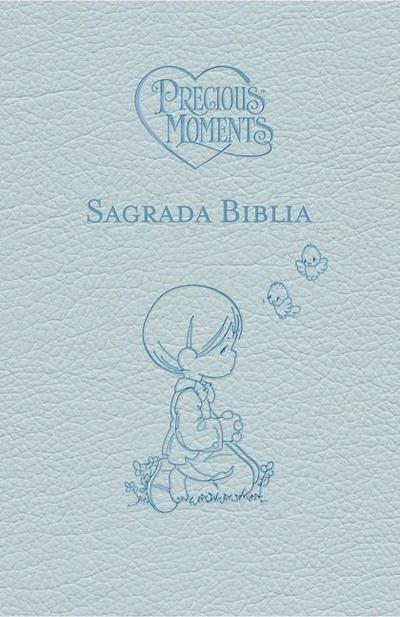 Biblia Católica, Precious Moments(tm), Leathersoft, Azul Celeste, Comfort Print