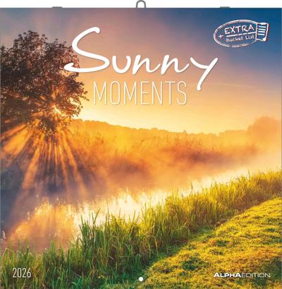 Sunny Moments 2026 - Broschürenkalender 30x30 cm (30x60 geöffnet) - Kalender mit Platz für Notizen - Bildkalender - Wandplaner - Wandkalender